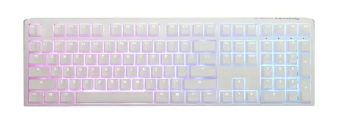 Геймърскa механична клавиатура Ducky One 3 Pure White Full Size Hotswap Cherry MX Clear, RGB, PBT Keycaps
