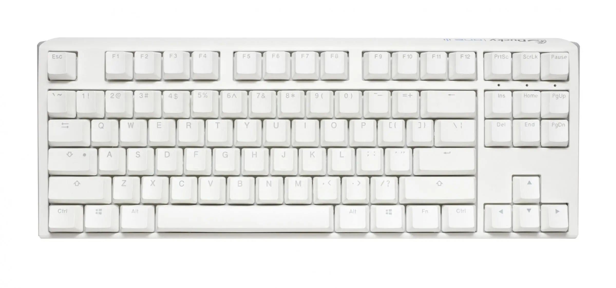 Геймърскa механична клавиатура Ducky One 3 Pure White TKL Hotswap Cherry MX Clear, RGB, PBT Keycaps - image 1