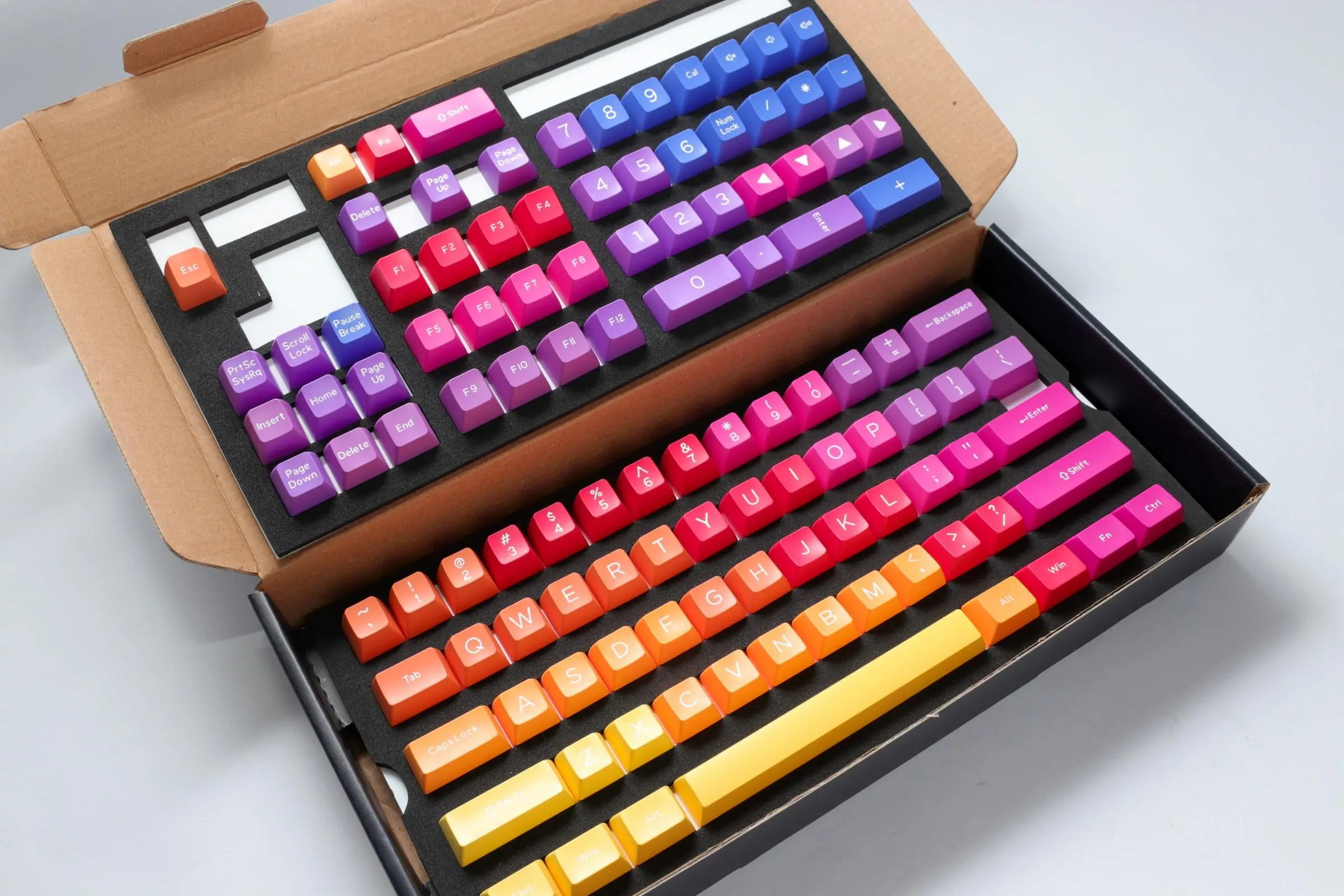 Капачки за механична клавиатура Ducky Afterglow, 108-Keycap Set ABS, Double-Shot, US Layout - image 13