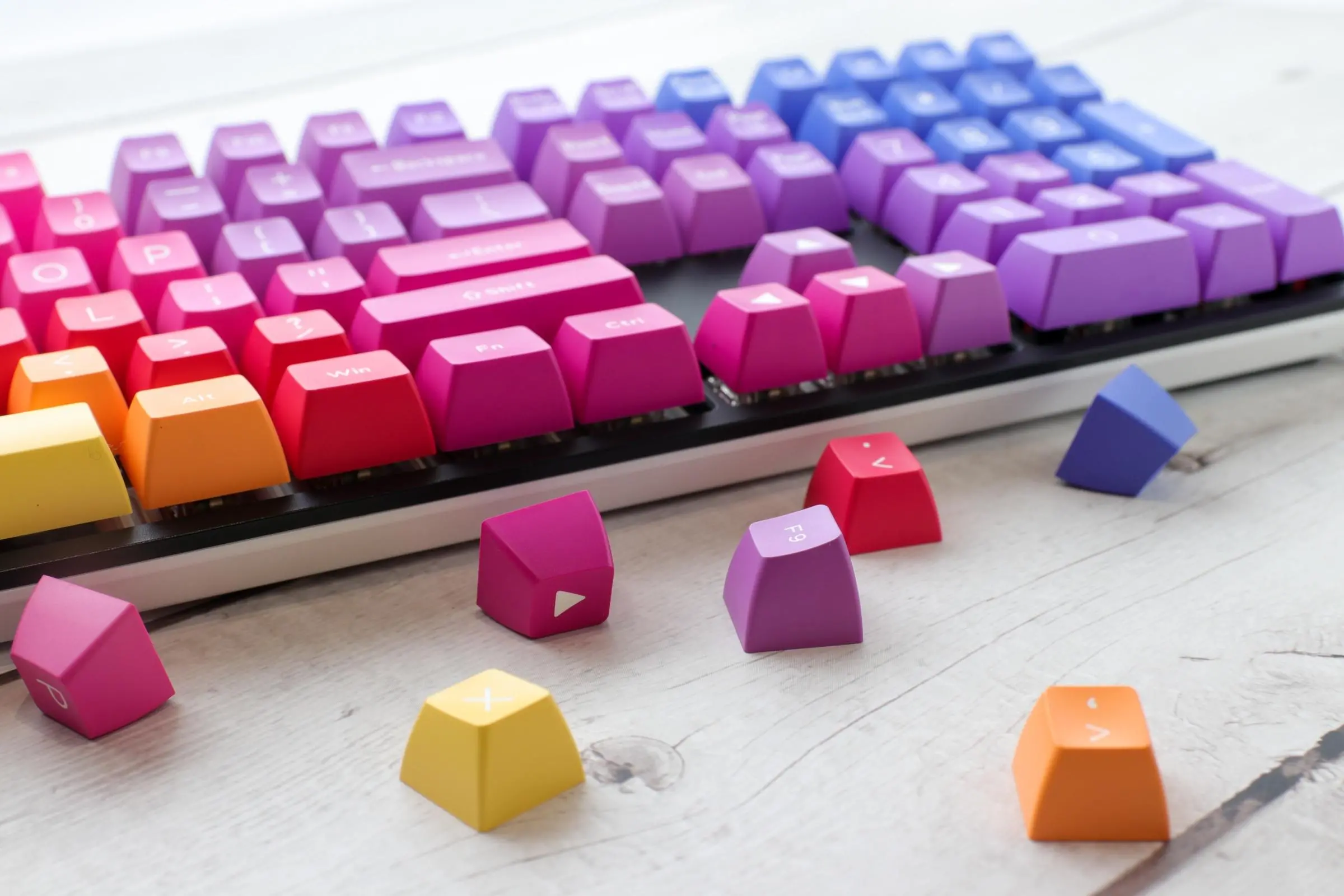 Капачки за механична клавиатура Ducky Afterglow, 108-Keycap Set ABS, Double-Shot, US Layout - image 9