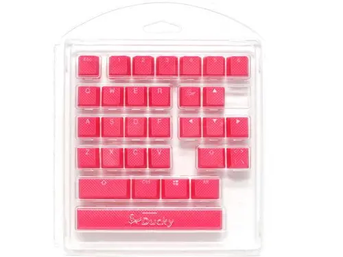 Κουμπιά για μηχανικό πληκτρολόγιο Ducky Pink 31-Keycap Set Rubber Backlit Double-Shot US Layout - 1