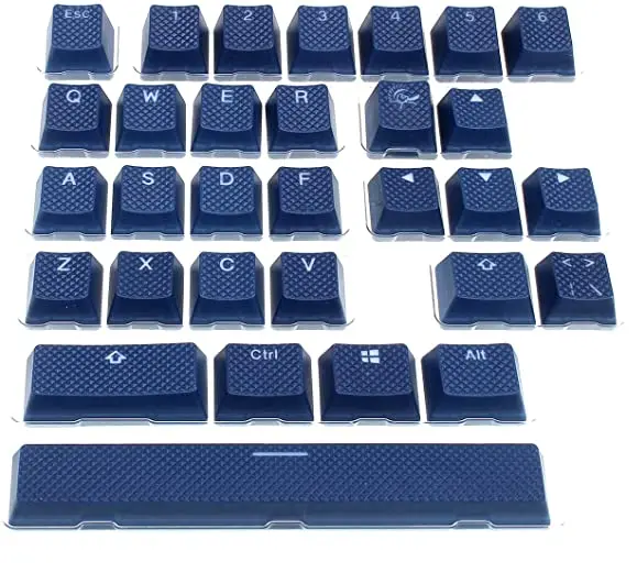 Κουμπιά για μηχανικό πληκτρολόγιο Ducky Navy 31-Keycap Set Rubber Backlit Double-Shot US Layout