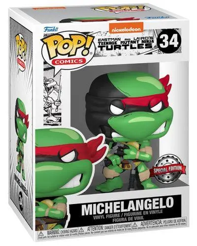 Фигурка Funko Pop! Comics Teenage Mutant Ninja Turtles - Michelangelo (PX Previews Exclusive) #34 - image 1