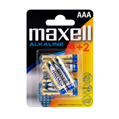 Αλκαλική μπαταρία MAXELL LR03 AAA 1,5V /4+2 τεμ. στη συσκευασία - 1
