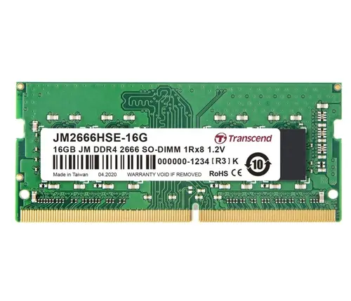 Μνήμη, Transcend 16GB JM DDR4 2666Mhz SO-DIMM 1Rx8 2Gx8 CL19 1.2V - 1