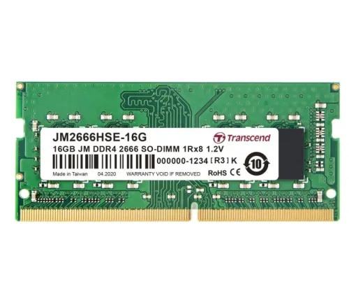 Памет, Transcend 16GB JM DDR4 2666Mhz SO-DIMM 1Rx8 2Gx8 CL19 1.2V