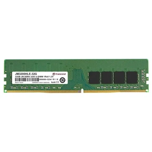 Памет, Transcend 32GB JM DDR4 3200Mhz U-DIMM 2Rx8 2Gx8 CL22 1.2V