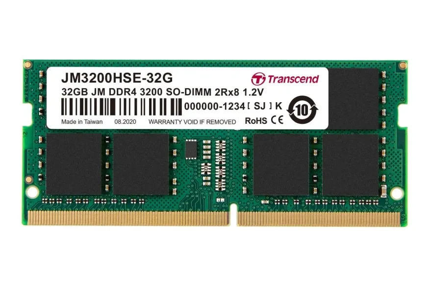 Памет, Transcend 32GB JM DDR4 3200Mhz SO-DIMM 2Rx8 2Gx8 CL22 1.2V