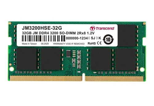 Memorie, Transcend 32GB JM DDR4 3200Mhz SO-DIMM 2Rx8 2Gx8 CL22 1.2V - 1