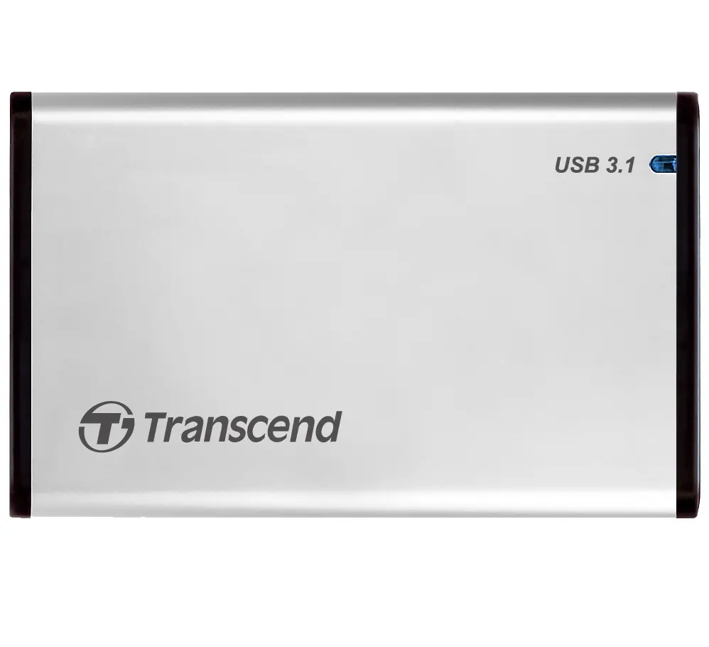 Θήκη σκληρού δίσκου, Transcend 0GB StoreJet 2.5" (SATA), USB 3.1, Αλουμινένιο περίβλημα