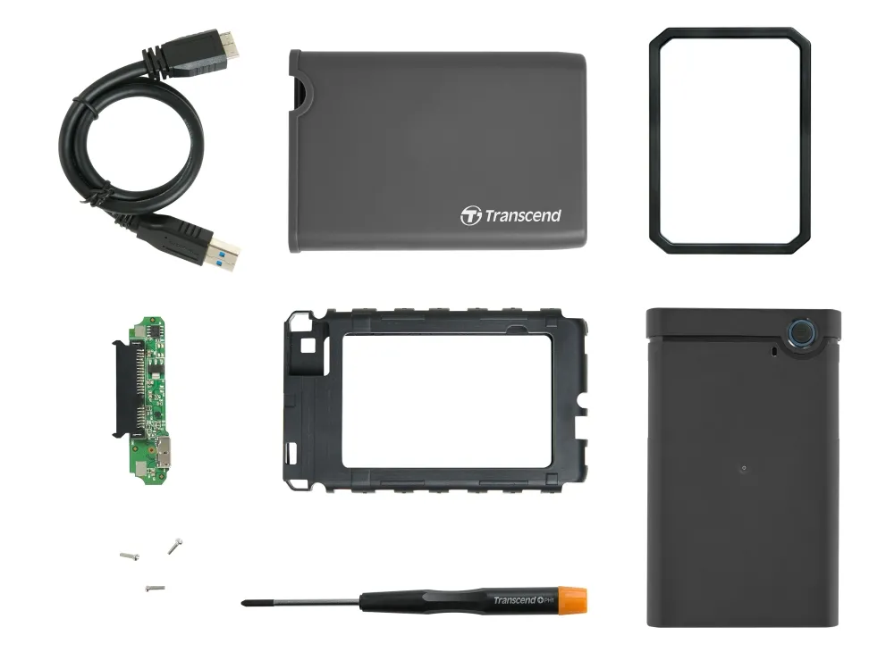 Кутия за твърд диск, Transcend 0GB StoreJet 2.5" conversion kit, Rubber housing - image 2