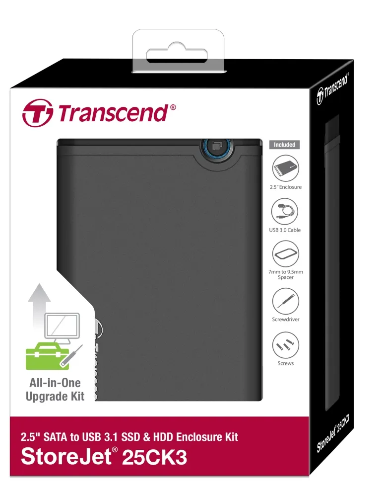 Кутия за твърд диск, Transcend 0GB StoreJet 2.5" conversion kit, Rubber housing - image 3