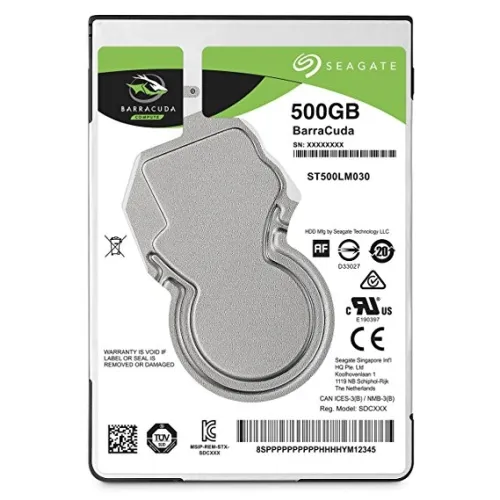 Твърд диск, Seagate BarraCuda Mobile 500GB, SATA 6Gb/s 128MB Cache 2.5-Inch 7mm
