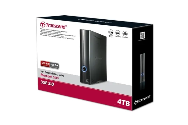 Твърд диск, Transcend 4TB StoreJet 3.5" T3, Portable HDD, USB 3.1 - image 1