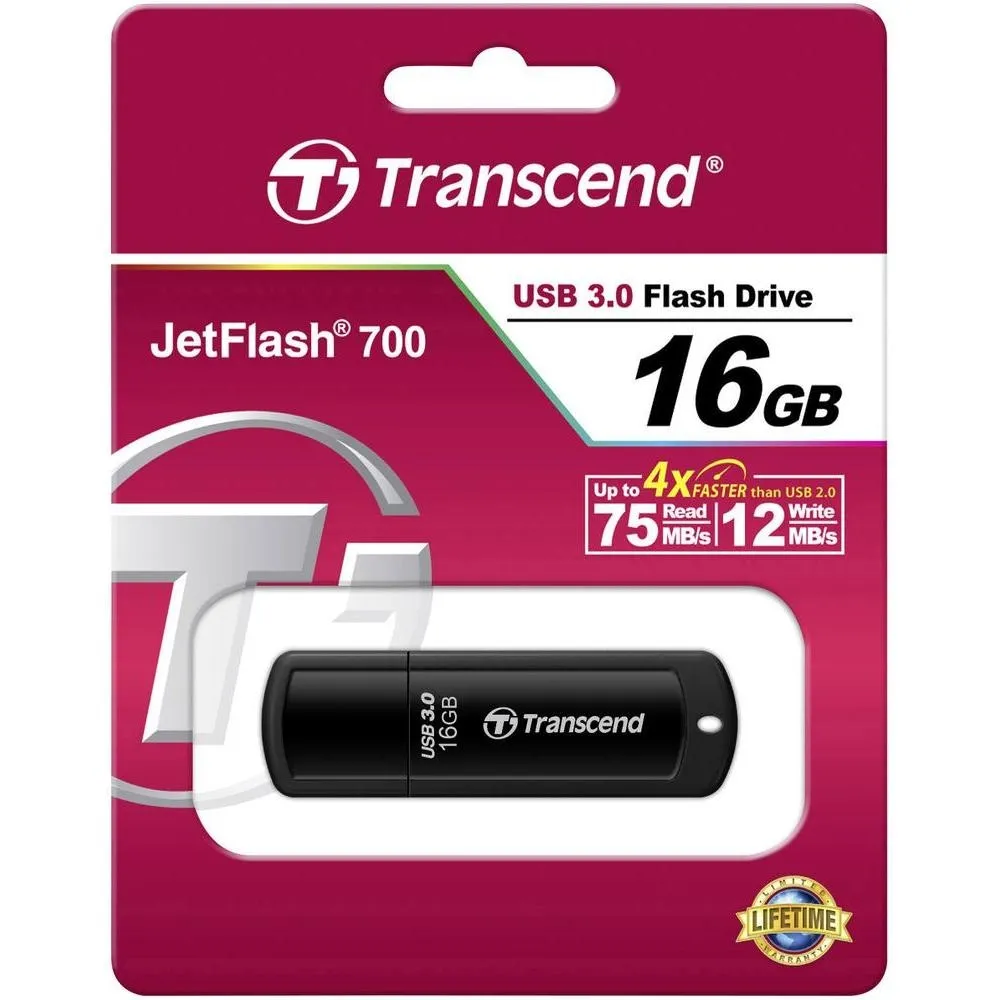 Памет, Transcend 16GB JETFLASH 700, USB 3.0 - image 2