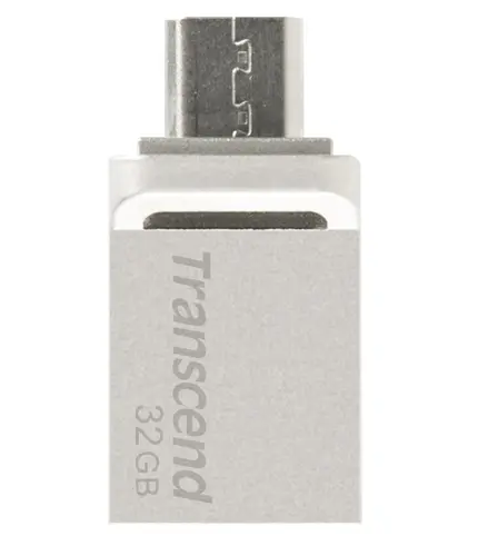 Памет, Transcend 32GB, JF880, OTG, USB3.0, Silver - image 3