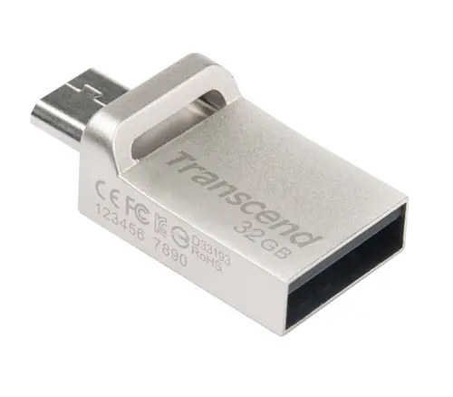 Памет, Transcend 32GB, JF880, OTG, USB3.0, Silver - image 4