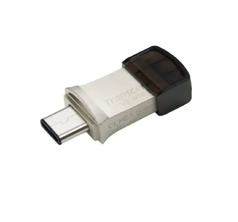 Memorie, Transcend 32GB JETFLASH 890S, USB 3.1 Type C, Placare argintie - image 2