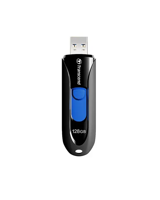 Memorie, Transcend 128GB, USB3.1, Pen Drive, Capless, Negru