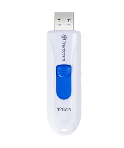 Памет, Transcend 128GB, USB3.1, Pen Drive, Capless, White