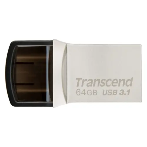 Памет, Transcend 64GB JETFLASH 890S, USB 3.1 Type C, Silver Plating - image 3