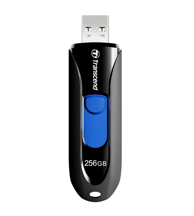 Памет, Transcend 256GB, USB3.1, Pen Drive, Capless, Black