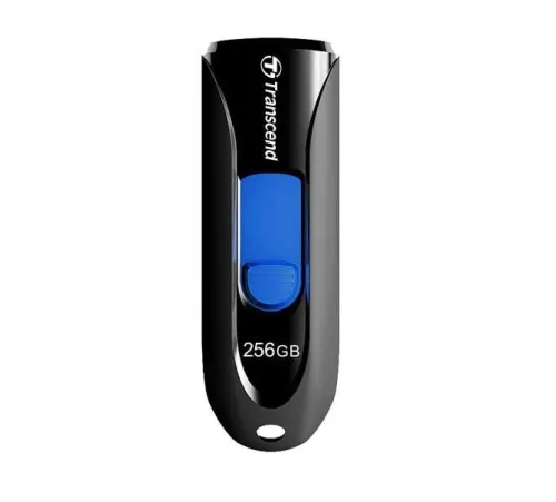 Памет, Transcend 256GB, USB3.0, Pen Drive, Capless, Black