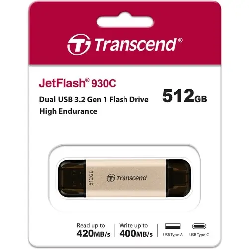 Памет, Transcend 512GB, USB3.2, Pen Drive, TLC, High Speed, Type-C - image 4