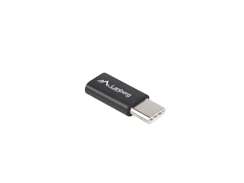 Адаптер, Lanberg adapter USB type-c (m) -> micro-b (f) 2.0, black - image 1