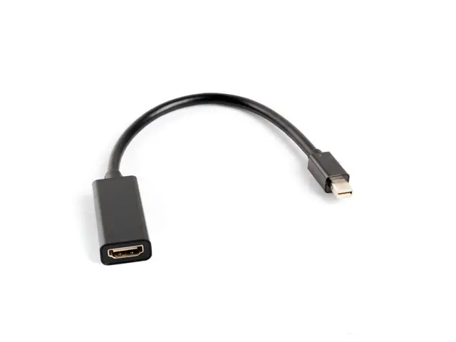 Αντάπτορας, Lanberg αντάπτορας DisplayPort mini (m) -> HDMI (f), καλώδιο 20cm, μαύρο