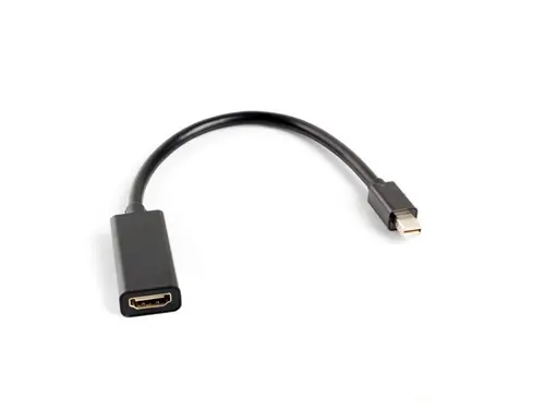 Αντάπτορας, Lanberg αντάπτορας DisplayPort mini (m) -> HDMI (f), καλώδιο 20cm, μαύρο - 1