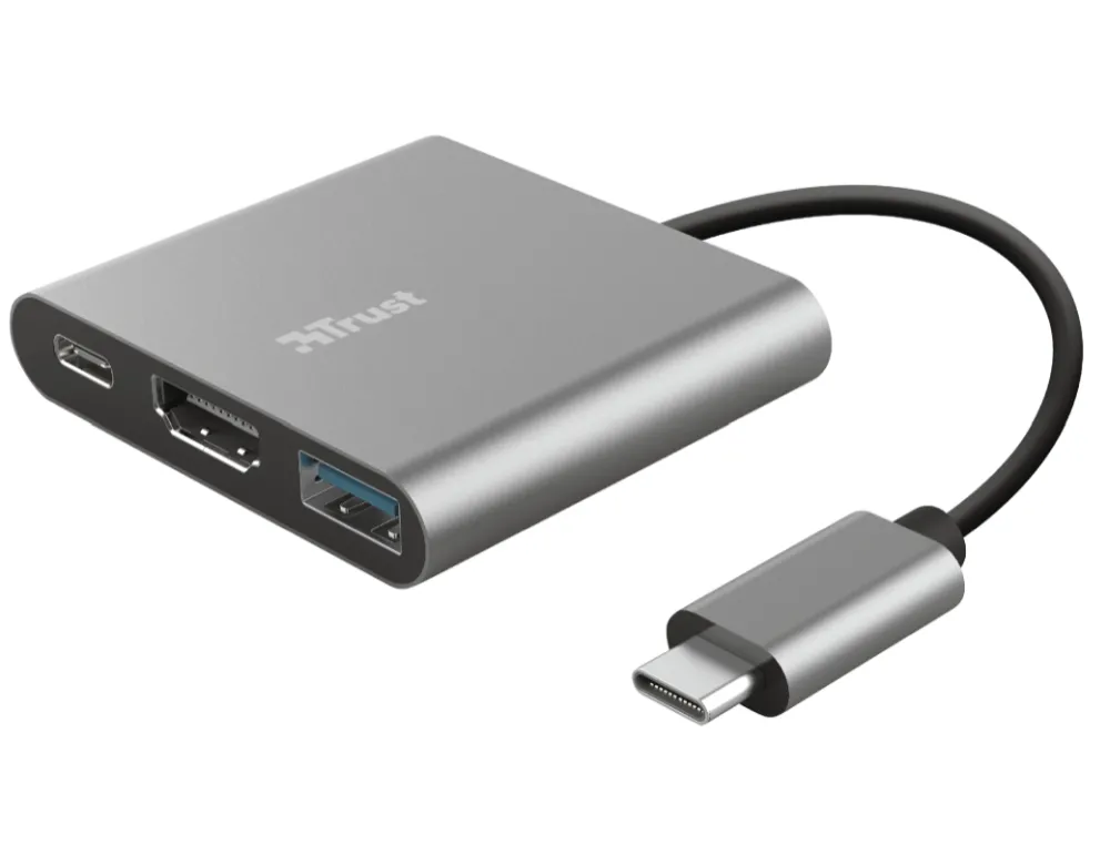 Адаптер, TRUST Dalyx 3-IN-1 USB-C Adapter