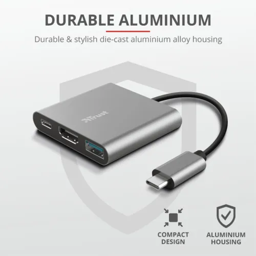 Адаптер, TRUST Dalyx 3-IN-1 USB-C Adapter - image 7