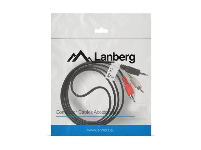 Cablu, Lanberg mini jack 3.5mm (M) 3 pin -> 2X RCA (chinch) (M) cablu 1.5m - image 2