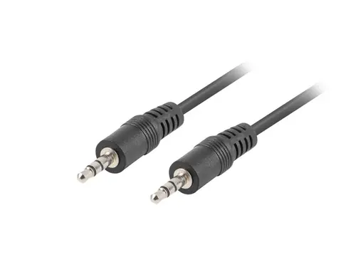 Кабел, Lanberg mini jack 3.5mm M/M 3 pin cable 3m, black