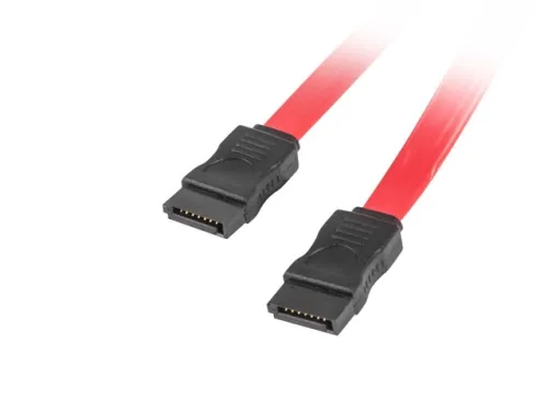 Кабел, Lanberg SATA DATA III (6GB/S) F/F cable 70cm, red