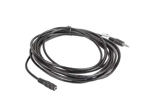 Кабел, Lanberg cable stereo mini jack (M) -> mini jack (F) 5m, black - image 1