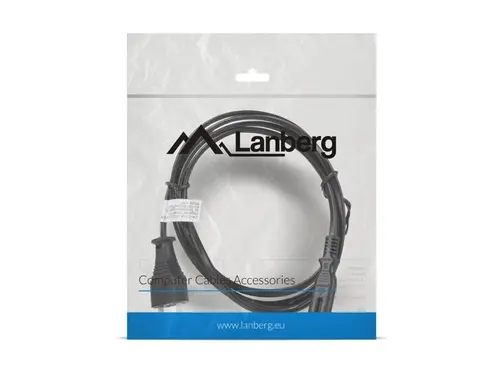 Кабел, Lanberg CEE 7/16 -> IEC 320 C7 EURO (RADIO) power cord 1.8m, black - image 3