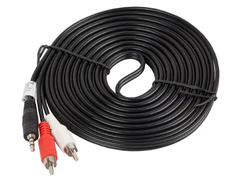 Καλώδιο, Lanberg mini jack 3.5mm (M) 3 pin -> 2X RCA (chinch) (M) καλώδιο 5m - 2