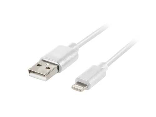 Кабел, Lanberg LIGHTNING(M) -> USB-A (M) cable 1m, white