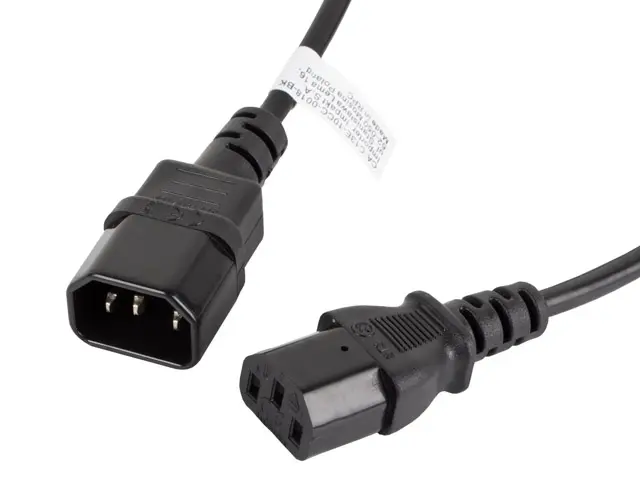 Кабел, Lanberg extension power supply cable IEC 320 C13 -> C14 1.8m, black