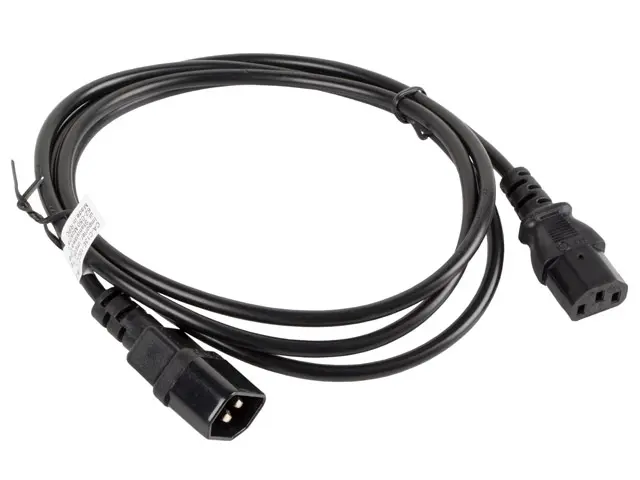 Кабел, Lanberg extension power supply cable IEC 320 C13 -> C14 1.8m, black - image 1