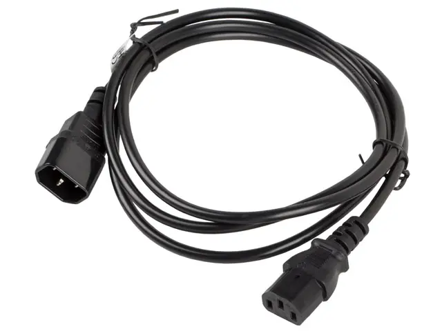 Кабел, Lanberg extension power supply cable IEC 320 C13 -> C14 1.8m, black - image 2