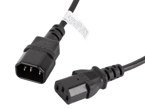 Кабел, Lanberg extension power supply cable IEC 320 C13 ->  C14 1.8m, black