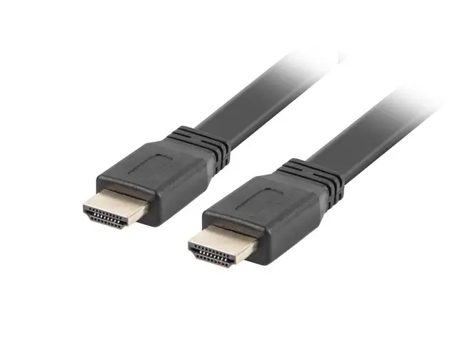 Кабел, Lanberg HDMI M/M V2.0 cable 0.5m, 4K flat, black