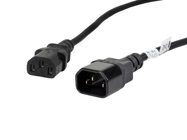 Кабел, Lanberg extension power supply cable IEC 320 C13 -> C14 1.8m VDE, black