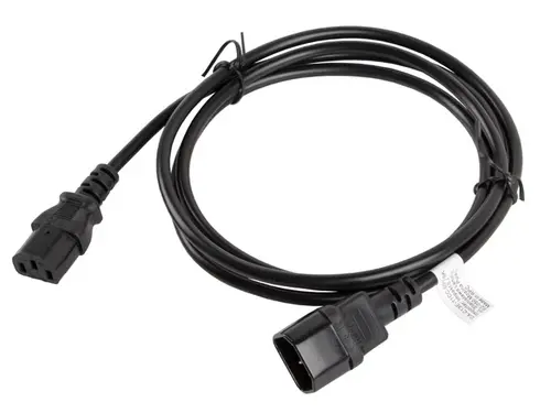 Кабел, Lanberg extension power supply cable IEC 320 C13 -> C14 1.8m VDE, black - image 1