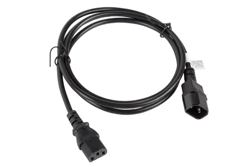 Кабел, Lanberg extension power supply cable IEC 320 C13 -> C14 1.8m VDE, black - image 2
