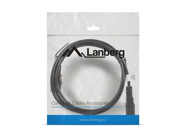 Кабел, Lanberg extension power supply cable IEC 320 C13 -> C14 1.8m VDE, black - image 3