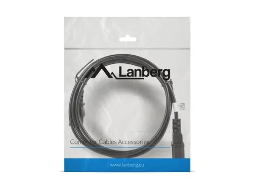 Кабел, Lanberg extension power supply cable IEC 320 C13 -> C14 1.8m VDE, black - image 3